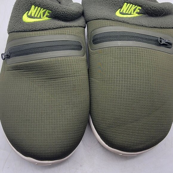Nike Burrow Mens 13 Slides Sandal Cargo Khaki Volt Green Casual DJ3130-300 - Picture 9 of 13